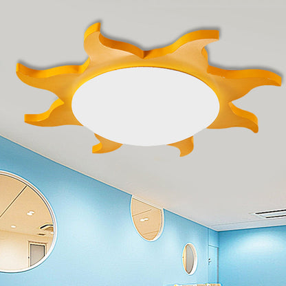 CartoonSun - Acryl- und Holz-Deckenleuchte