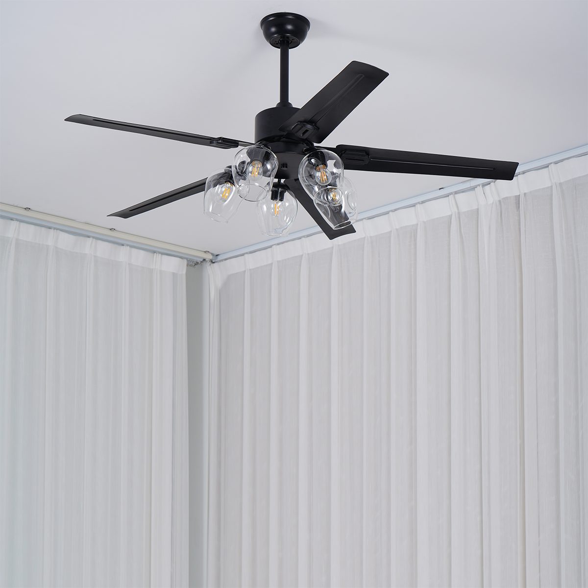 ClearSpin - Elegant Glass Ceiling Fan