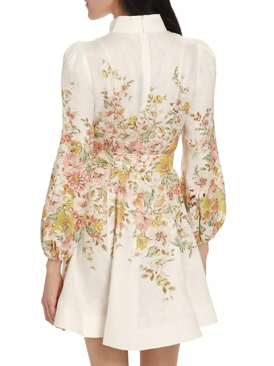 Mini robe à imprimé floral et boutons - Liv