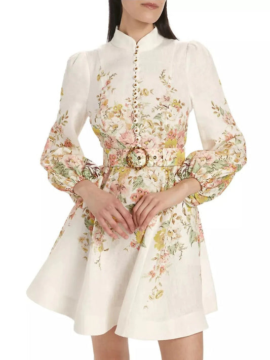 Mini robe à imprimé floral et boutons - Liv