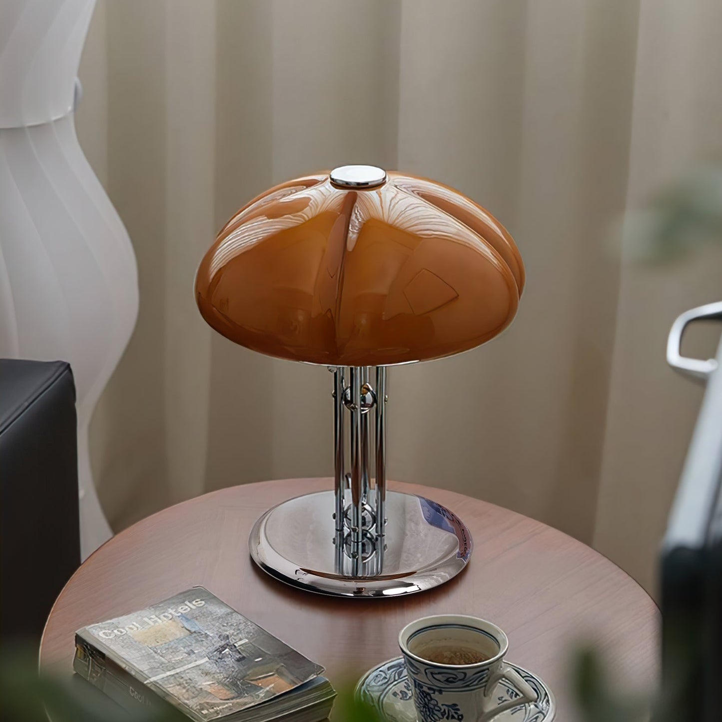 OrangeCurve - Moderne Glas Bordlampe