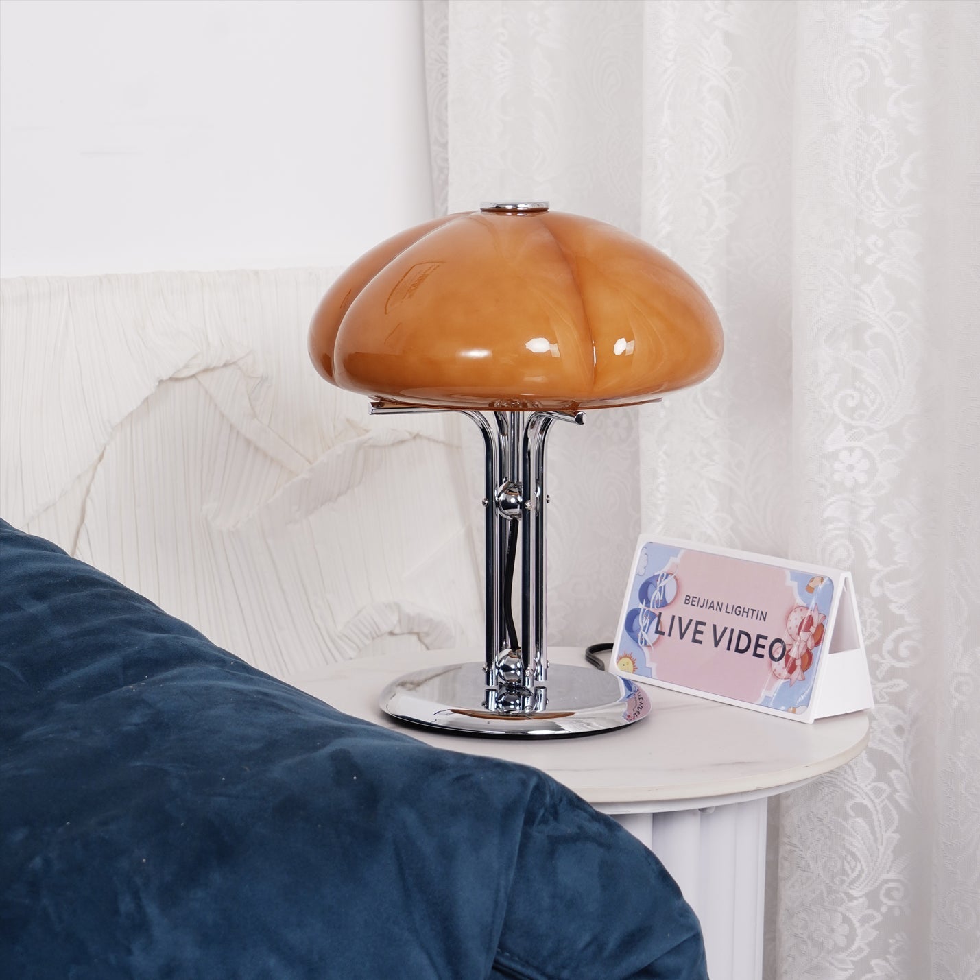 OrangeCurve - Moderne Glas Bordlampe