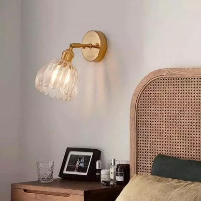 PetalShine - Lampe murale rétro en forme de fleur
