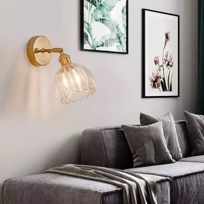 PetalShine - Lampe murale rétro en forme de fleur