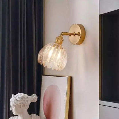 PetalShine - Lampe murale rétro en forme de fleur