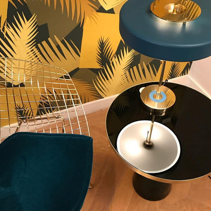 LuxeGlow - Spun Metal Table Lamp with Pull Cord Switch
