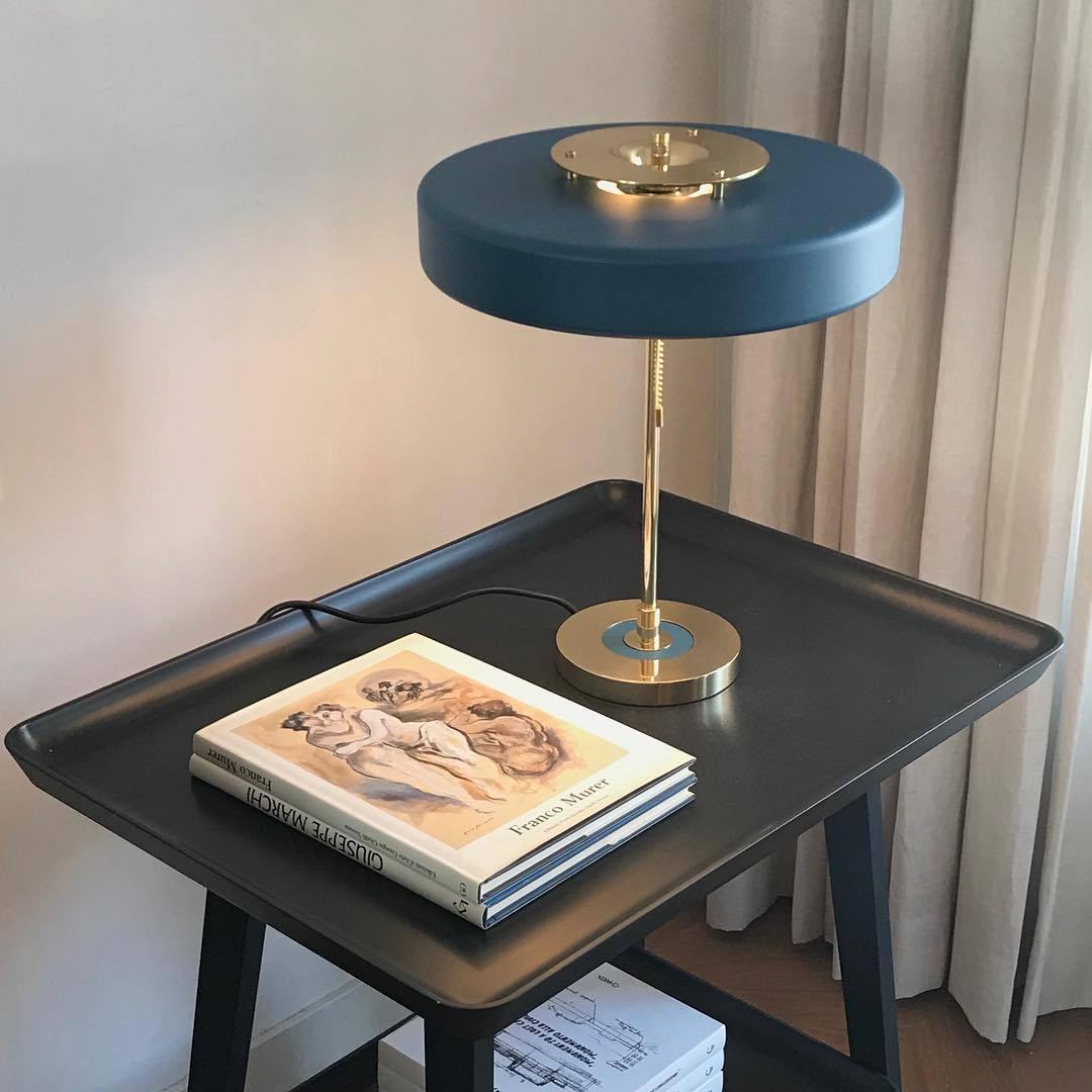 LuxeGlow - Spun Metal Table Lamp with Pull Cord Switch