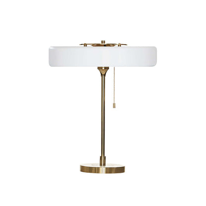 LuxeGlow - Spun Metal Table Lamp with Pull Cord Switch