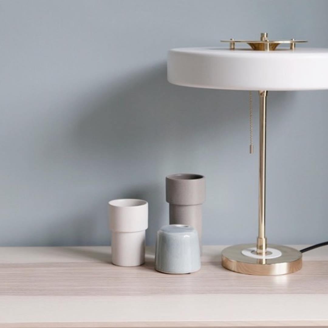 LuxeGlow - Spun Metal Table Lamp with Pull Cord Switch
