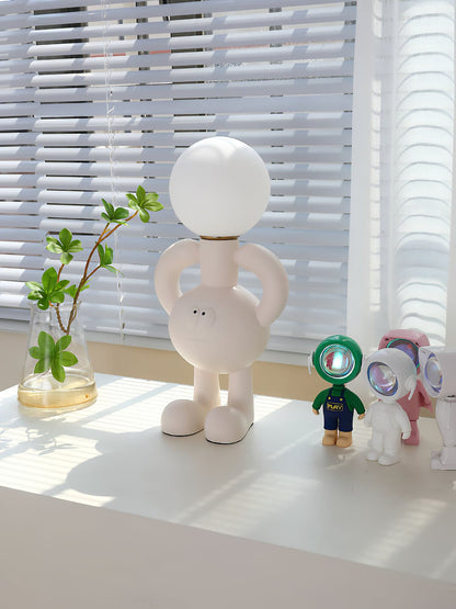 BotLuxe - Lampe de table avec design créatif de robot et lumière agréable