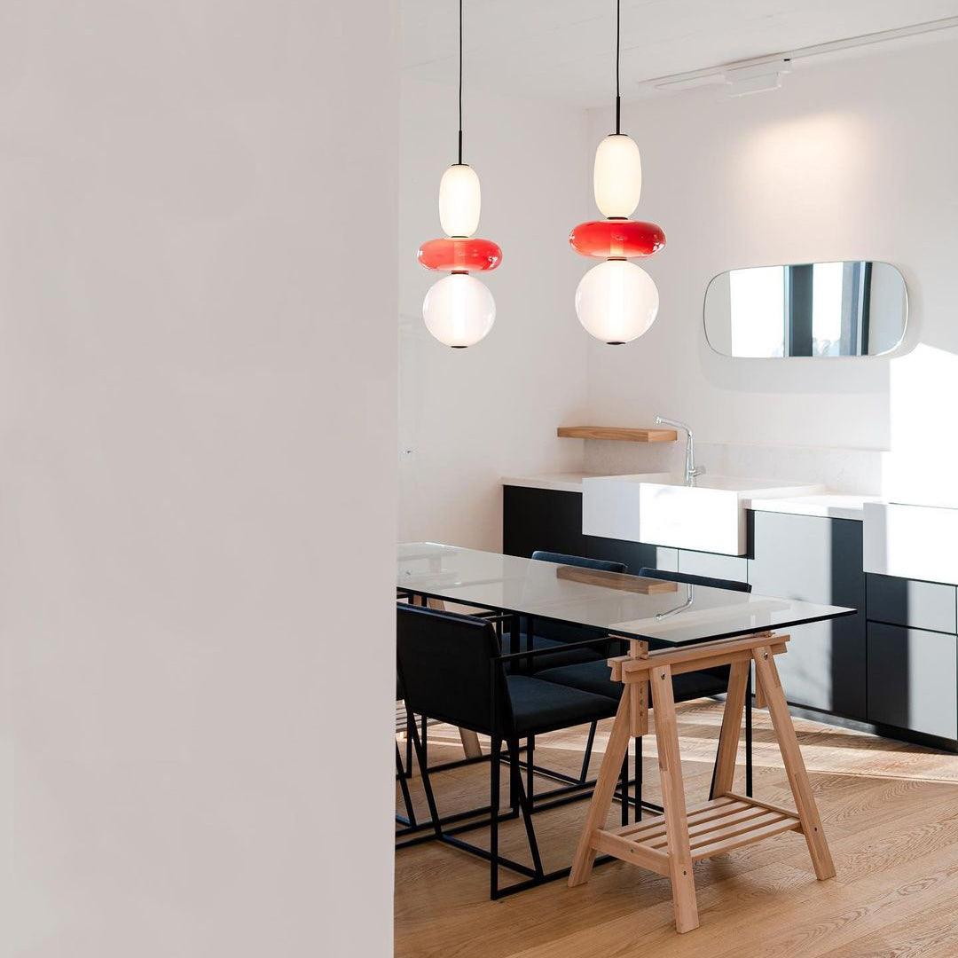 Pendant Light Made of Candied Glass