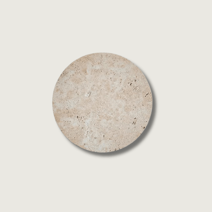 RoundStone - Applique murale ronde en travertin