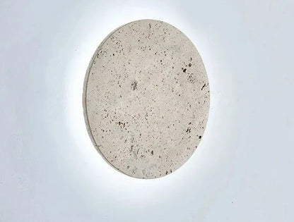 RoundStone - Applique murale ronde en travertin