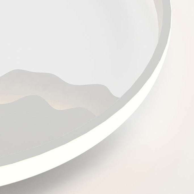 WaveGlow - Lampe murale ovale LED moderne en fer avec design ondulé raffiné