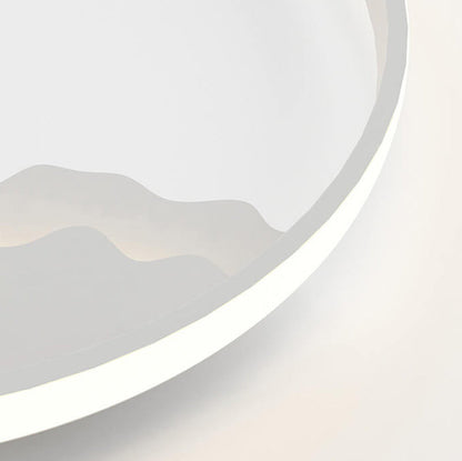 WaveGlow - Lampe murale ovale LED moderne en fer avec design ondulé raffiné