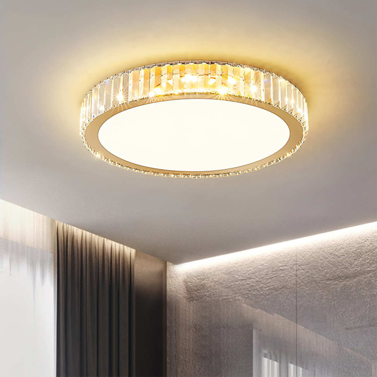 Round Crystal Beam - Crystal Lighting