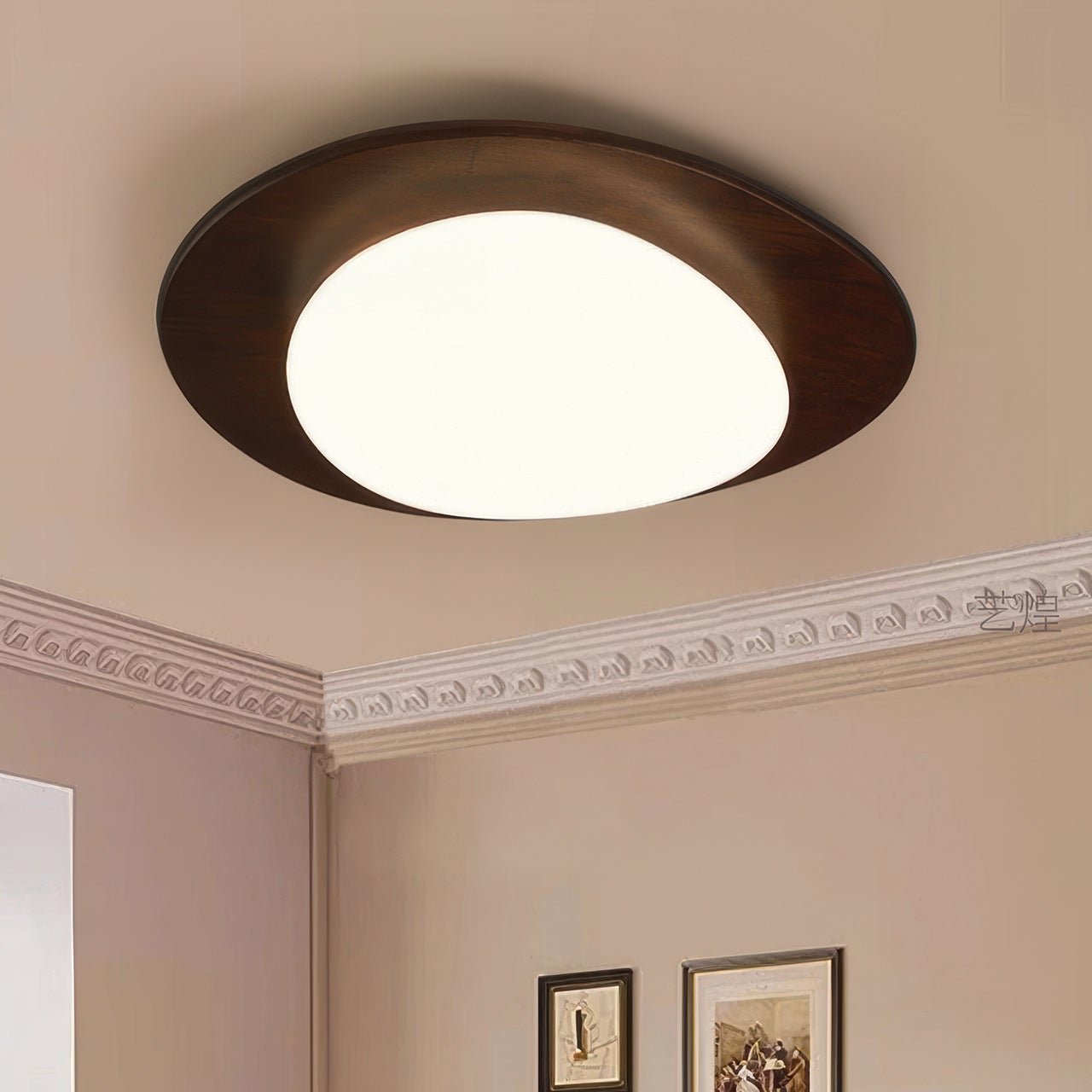 PebbleGlow | Scandinavian Wooden Ceiling Light
