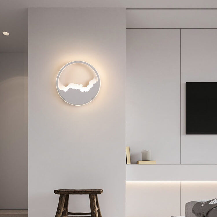 WaveGlow - Lampe murale ovale LED moderne en fer avec design ondulé raffiné