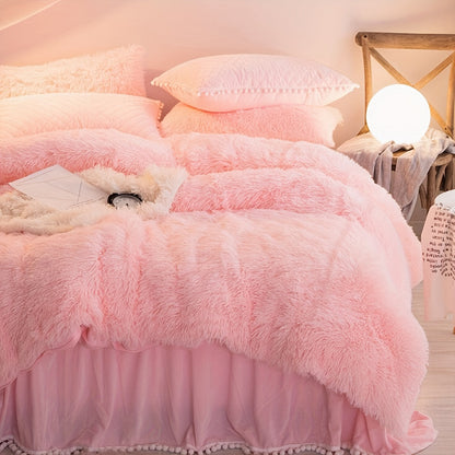 LushNest - Luxe Velvet Duvet Cover Set with Pillowcases