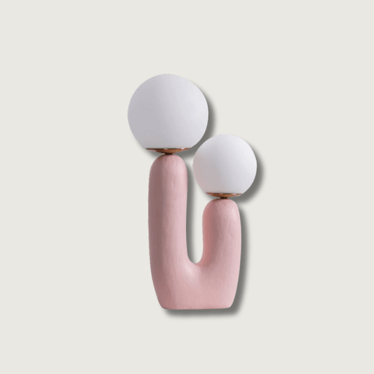 EcoLuxe - Moderne glas- og harpiksbordlampe