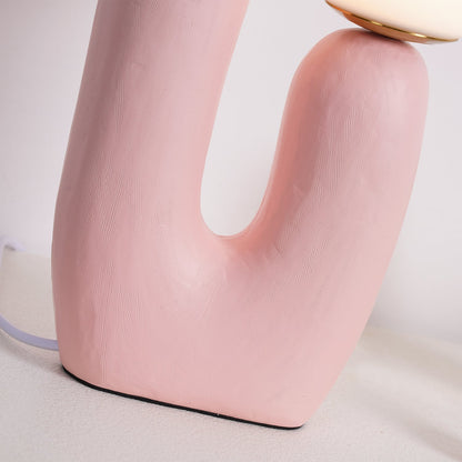 EcoLuxe - Moderne glas- og harpiksbordlampe