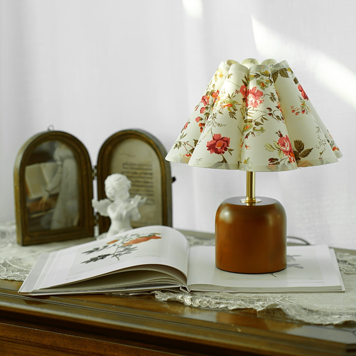 RosaCharme - Lampe de table au design nostalgique et éclairage chaleureux