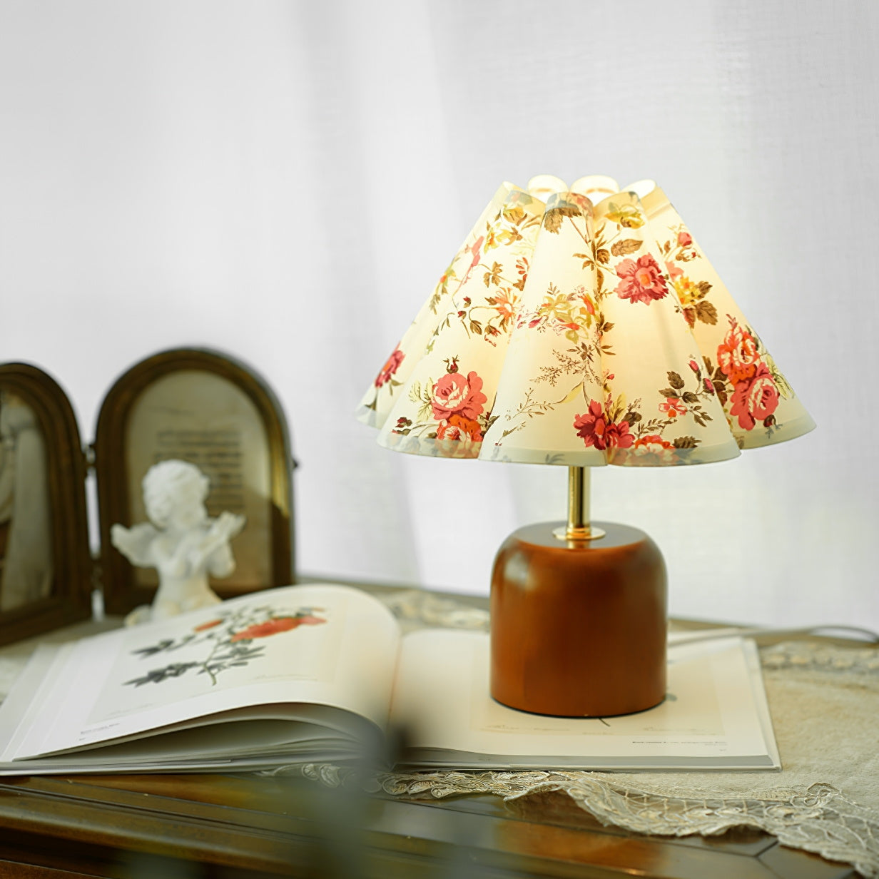 RosaCharme - Lampe de table au design nostalgique et éclairage chaleureux
