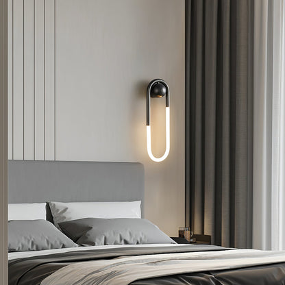 OvalGlow - Minimalistische Wandleuchte in Schwarz und Gold
