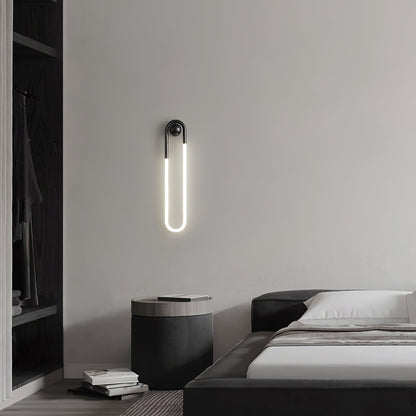 OvalGlow - Minimalistische Wandleuchte in Schwarz und Gold