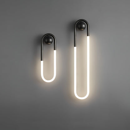 OvalGlow - Minimalistische Wandleuchte in Schwarz und Gold