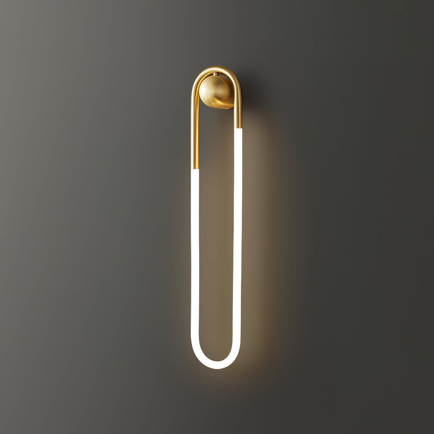 OvalGlow - Minimalistische Wandleuchte in Schwarz und Gold