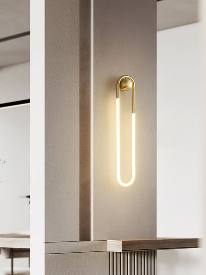 OvalGlow - Minimalistische Wandleuchte in Schwarz und Gold