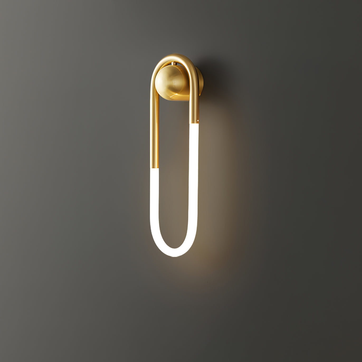 OvalGlow - Minimalistische Wandleuchte in Schwarz und Gold