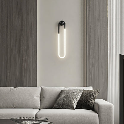 OvalGlow - Minimalistische Wandleuchte in Schwarz und Gold