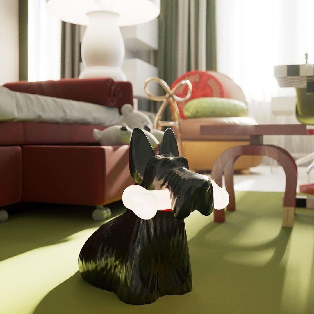 FidoGlow - Bedårende Scottie Hund Bordlampe