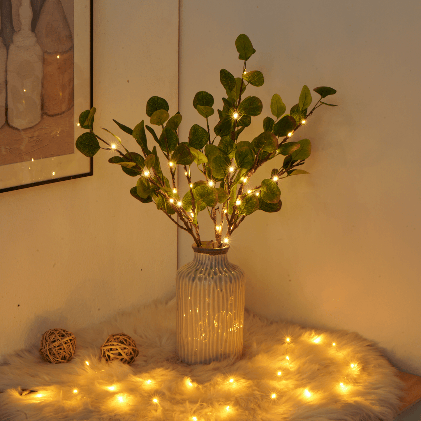 OliveLight - Fortryllende fe-lampe med olivengren