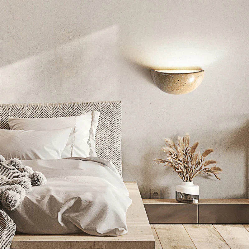WabiSabiRock - Lampe murale en pierre Wabi Sabi