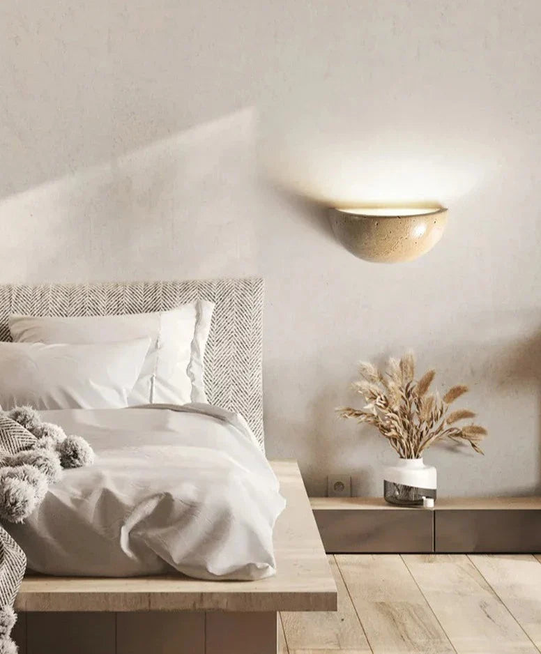 WabiSabiRock - Lampe murale en pierre Wabi Sabi