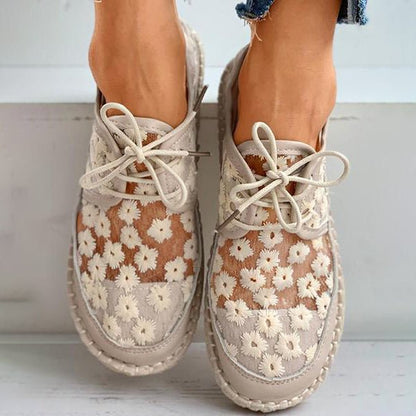 Ortopædiske broderede sneakers til kvinder - Liz