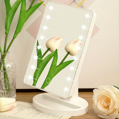 RadiantTouch - Miroir de maquillage avec 16 lumières LED et éclairage réglable