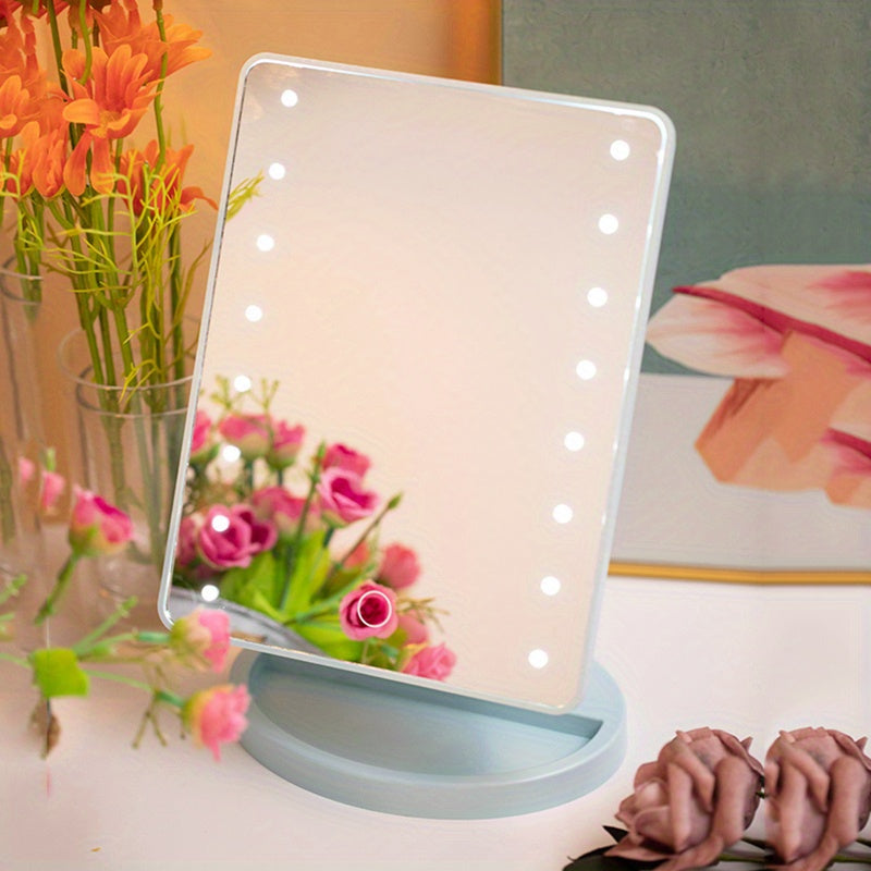 RadiantTouch - Miroir de maquillage avec 16 lumières LED et éclairage réglable