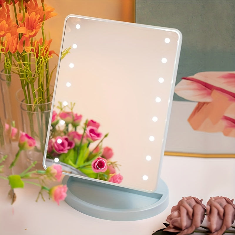 RadiantTouch - Miroir de maquillage avec 16 lumières LED et éclairage réglable