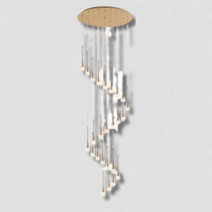 HelixGlow - Spiral Chandelier for Staircase