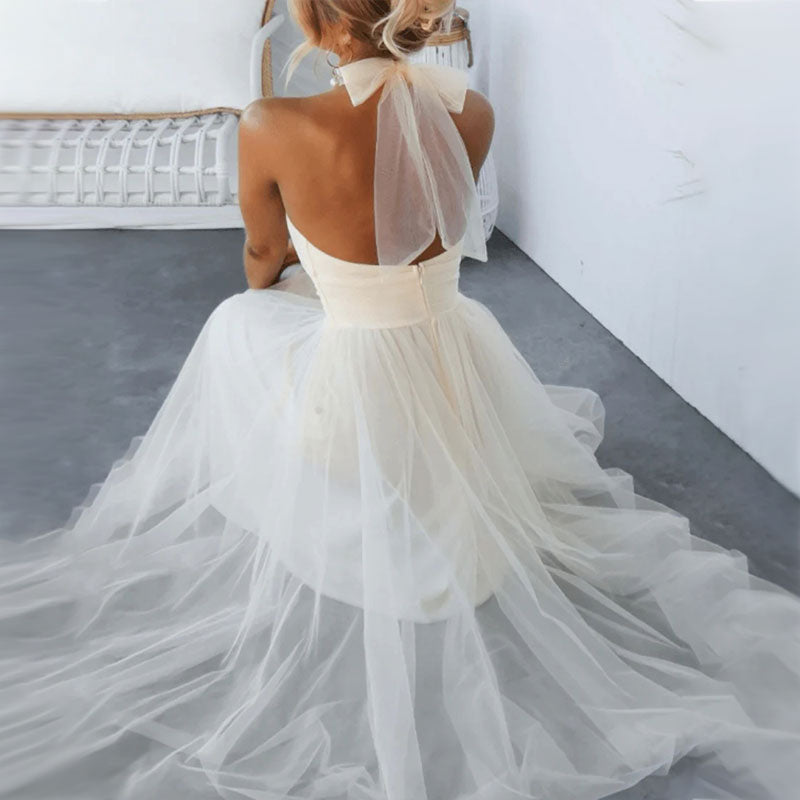 Robe en maille avec col montant et design sans manches - Erin