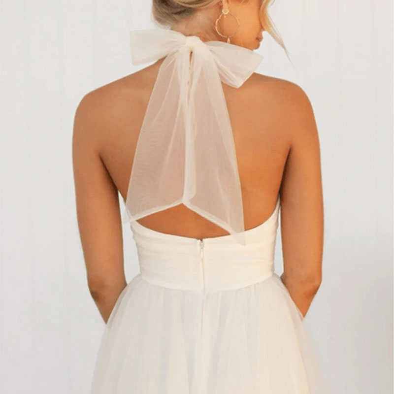 Robe en maille avec col montant et design sans manches - Erin