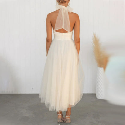Robe en maille avec col montant et design sans manches - Erin