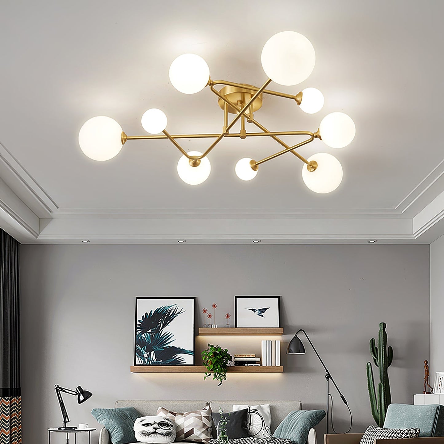 LuxeSputnik - Deckenlampe mit kosmischem Design und gemütlicher Beleuchtung