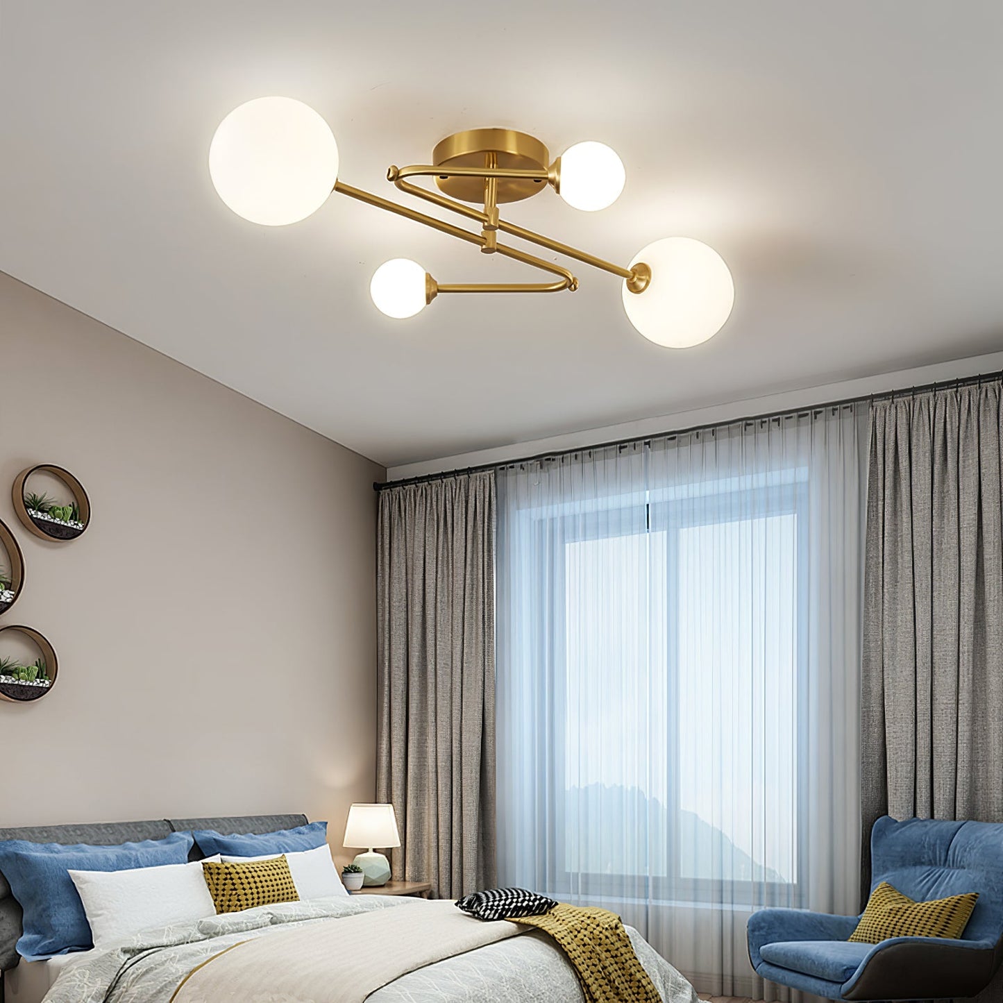 LuxeSputnik - Deckenlampe mit kosmischem Design und gemütlicher Beleuchtung