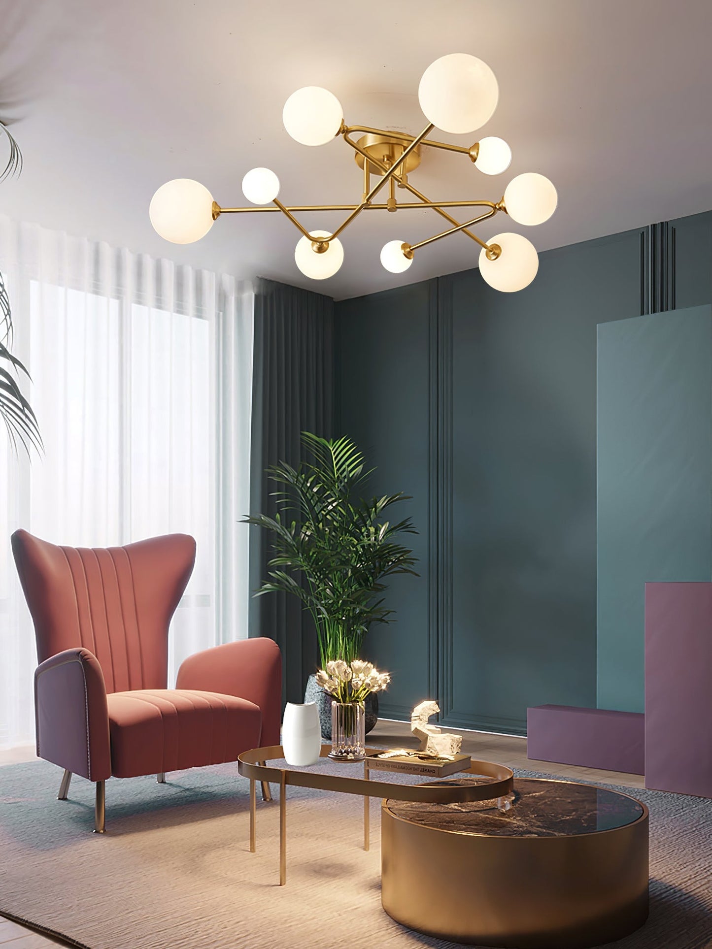 LuxeSputnik - Deckenlampe mit kosmischem Design und gemütlicher Beleuchtung