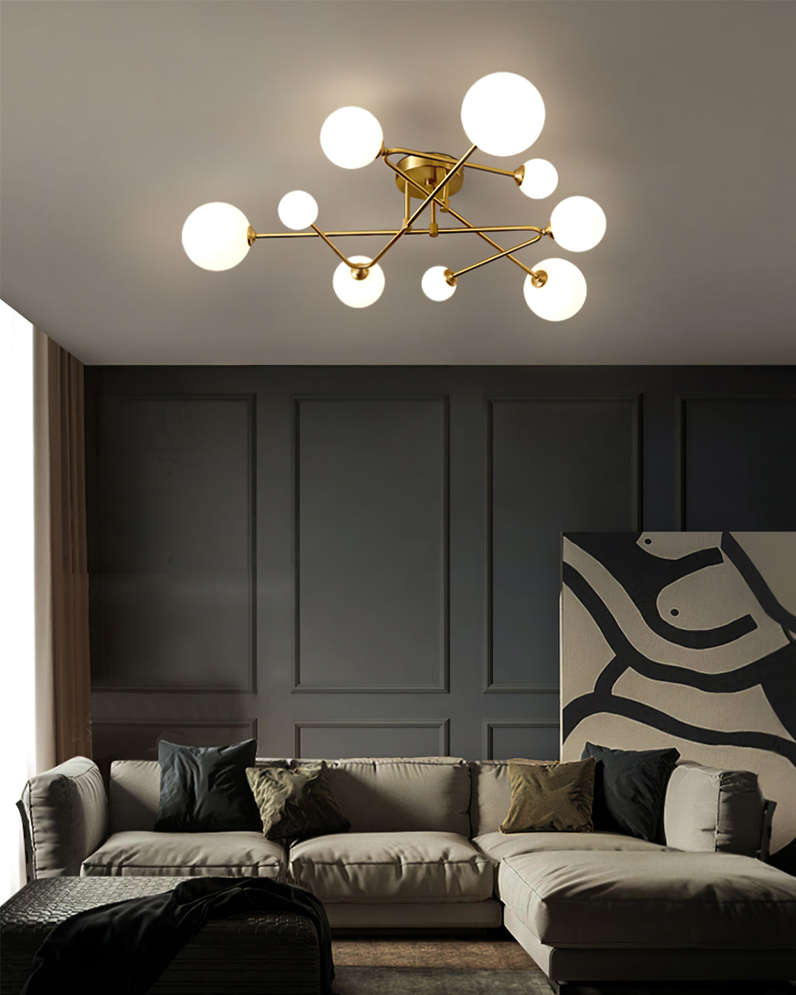 LuxeSputnik - Deckenlampe mit kosmischem Design und gemütlicher Beleuchtung